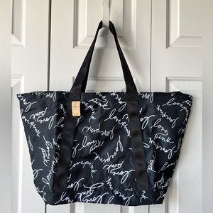 NWT Victoria’s Secret PINK Black & White Tote Bag
